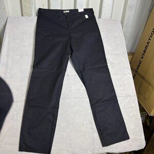Dickies Chino Pants Womens Black Flat Front Relaxed Fit Straight Leg 18W‎ NWT